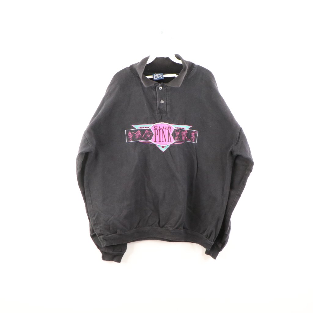 Vintage The Pink Panther Faded Collared Sweatshirt